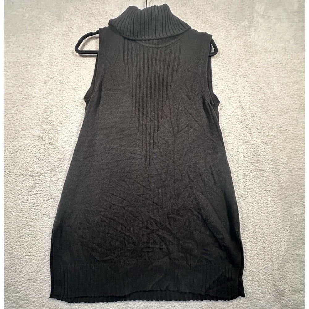 WHBM Wool Blend‎ Sleeveless Tunic Turtleneck Sweater Women's Small Black Cute!